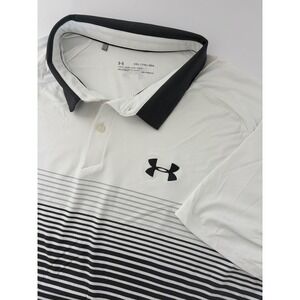 Lot of 3 Under Armour Mens HeatGear Playoff Polo Shirts XXL Golf Activewear